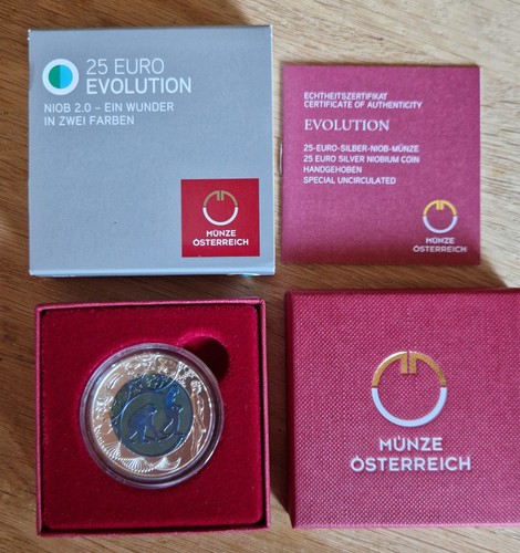 Euro silber niob münze - euro,