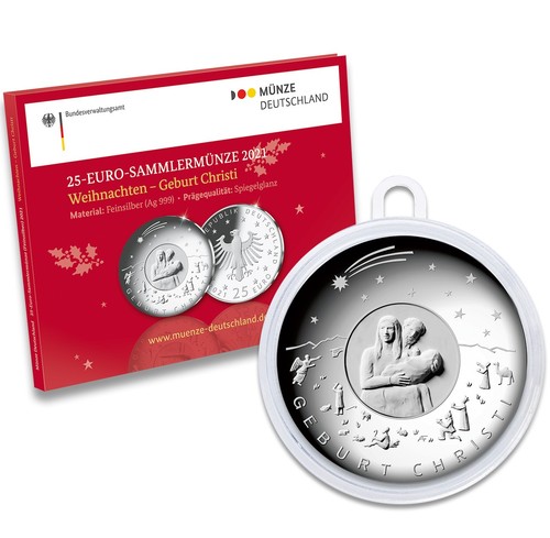 Silbermünze euro 2021 - 25,
